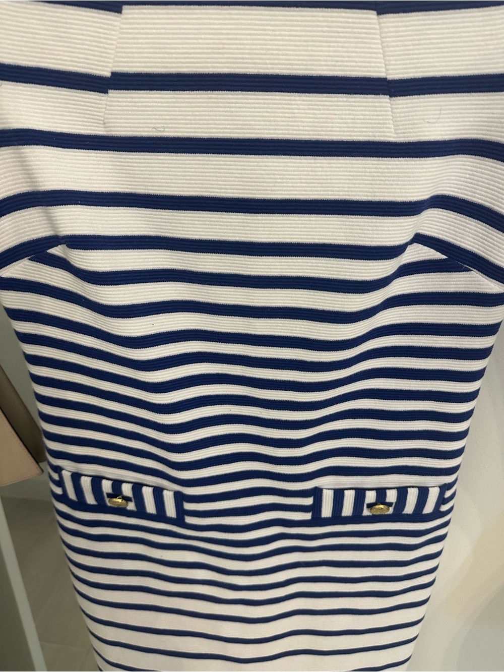 Lilly Pulitzer Blue White Striped Layton Shift Scoop Neck Short Dress XS - Picture 4 of 6